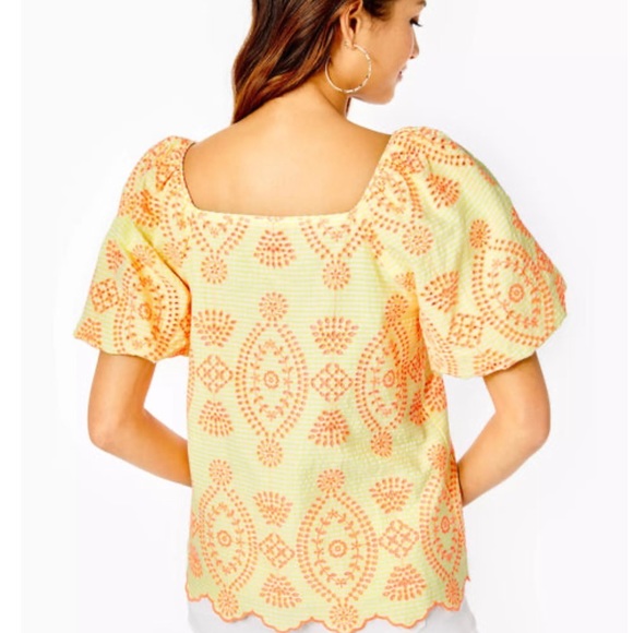 Yellow gingham seersucker. BNWT. Gorgeous for spring/summer Size Large - Picture 3 of 7